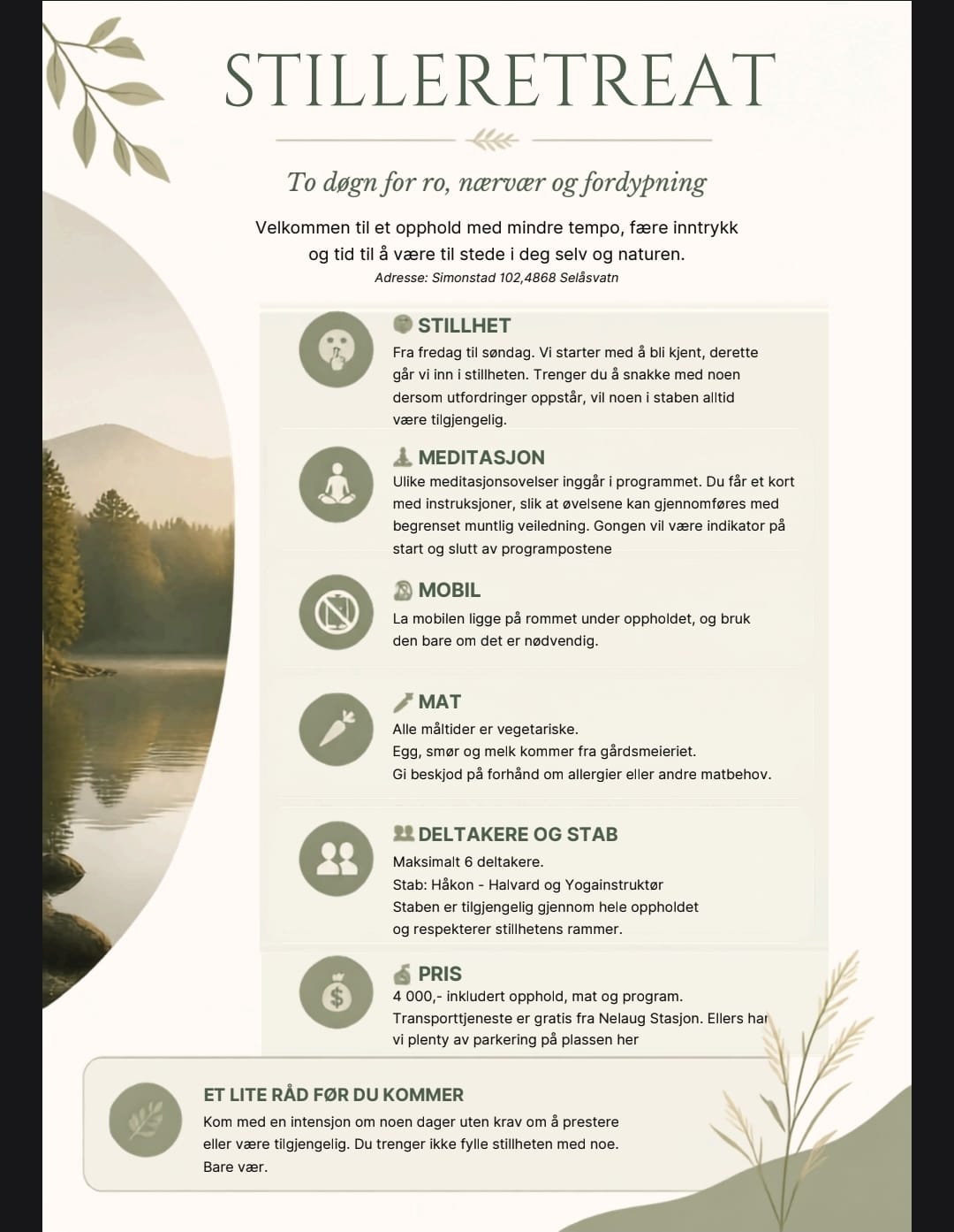 Stille retreat 13-15.11.2026