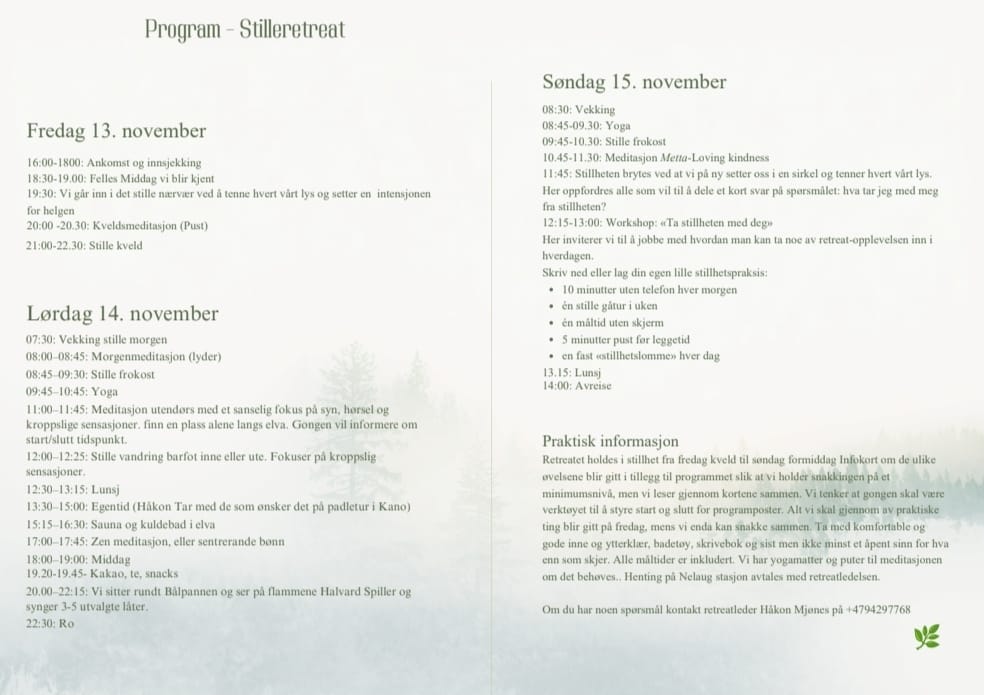 Stille retreat 13-15.11.2026